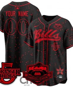 Buffalo Bills ‘Stranger Things’ Edition Custom Baseball Jersey