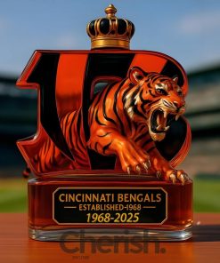 Cincinnati Bengals Anniversary Whiskey Bottle