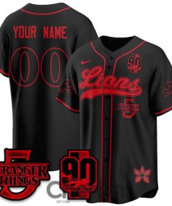 Detroit Lions ‘Stranger Things Edition’ Custom Baseball Jersey