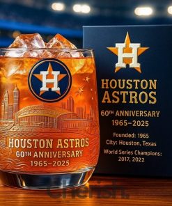 Houston Astros 60th Anniversary Whiskey Glass