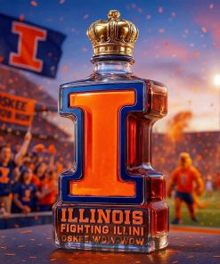 Illinois Fighting Illini ‘Oskee Wow Wow’ Whiskey Bottle