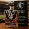 Las Vegas Raiders 65th Anniversary Jersey Design Whiskey Bottle