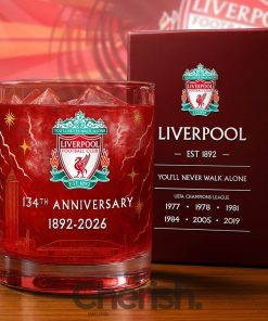 Liverpool 134th Years Anniversary Whiskey Glass