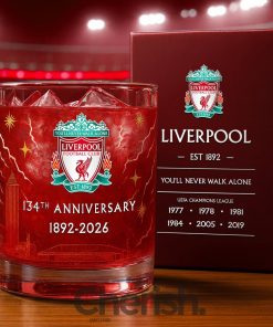 Liverpool 134th Years Anniversary Whiskey Glass