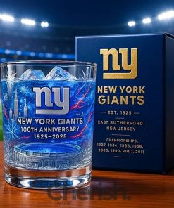 New York Giants 100th Anniversary Whiskey Glass