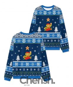 Super Mario Pixel Christmas Ugly Sweater
