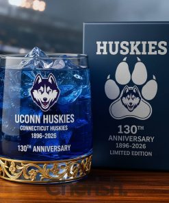 UConn Huskies 130th Anniversary Whiskey Glass