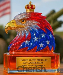 US Army 250th Anniversary Eagle Whiskey Bottle