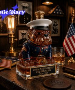 250th Anniversary Military-Inspired Bulldog Whiskey Bottle 250th Anniversary Military-Inspired Bulldog Whiskey Bottle