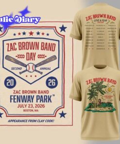 Boston Red Sox x Zac Brown Band Fenway Park T-Shirt Boston Red Sox x Zac Brown Band Fenway Park T-Shirt