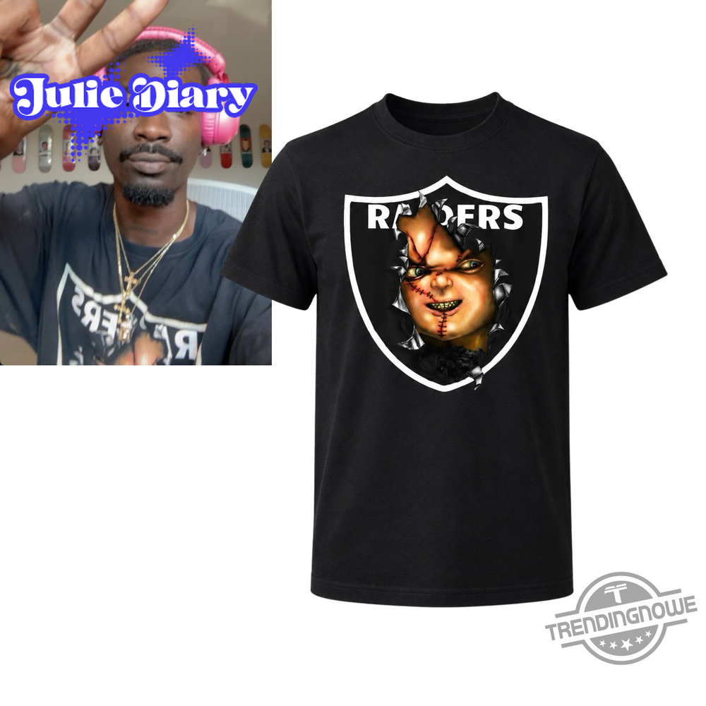 BruceDropEmOff 2000s Vintage Raiders Chucky Doll 2D Shirt BruceDropEmOff 2000s Vintage Raiders Chucky Doll 2D Shirt