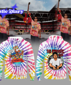 Bruno Mars x The Simpsons Wembley Stadium Tie-dye Version Hoodie & Tee