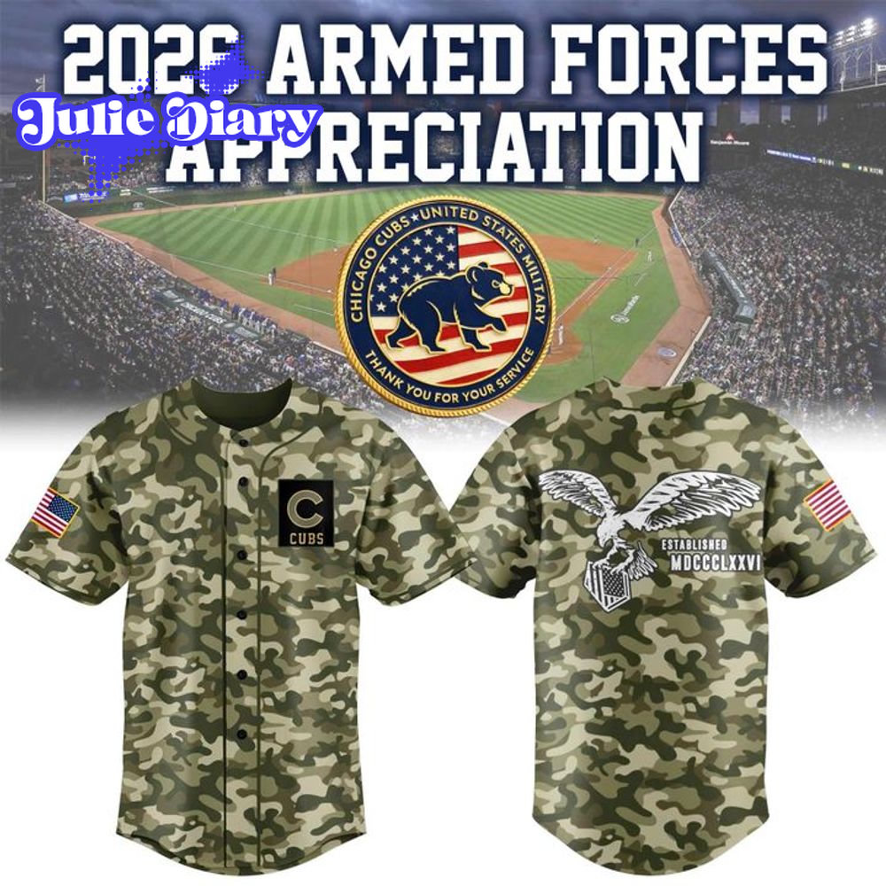 Chicago Cubs 2026 Armed Forces Appreciation Baseball Jersey Chicago Cubs 2026 Armed Forces Appreciation Baseball Jersey