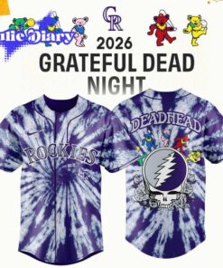 Colorado Rockies x Grateful Dead Night 2026 Tie-dye Baseball Jersey