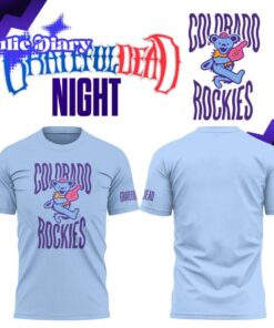 Colorado Rockies x Grateful Dead Night T-Shirt Colorado Rockies x Grateful Dead Night T-Shirt