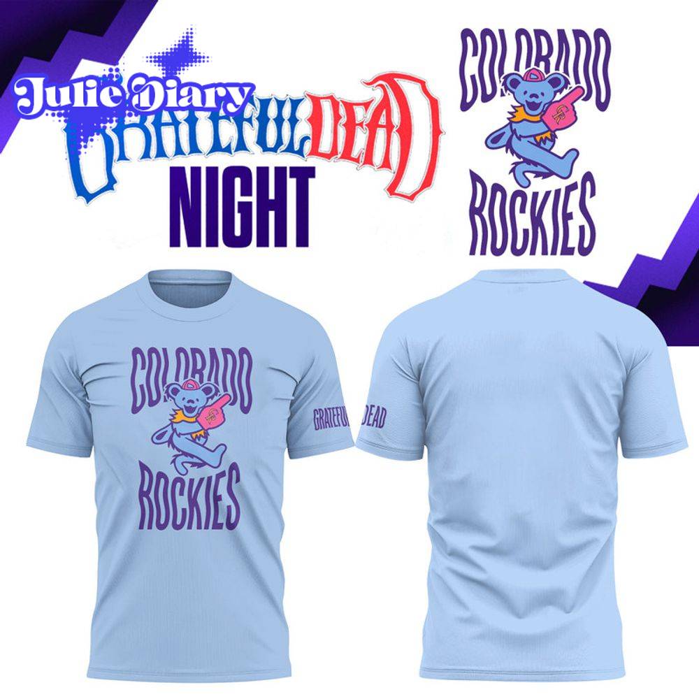 Colorado Rockies x Grateful Dead Night T-Shirt Colorado Rockies x Grateful Dead Night T-Shirt