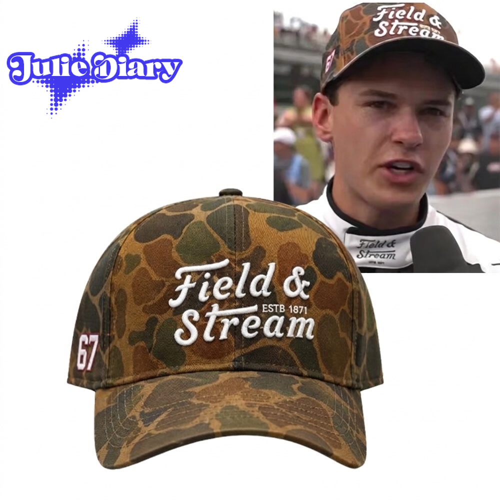 Corey Heim Field And Stream Hat Brickyard 400 Champion Cap Corey Heim Field And Stream Hat Brickyard 400 Champion Cap