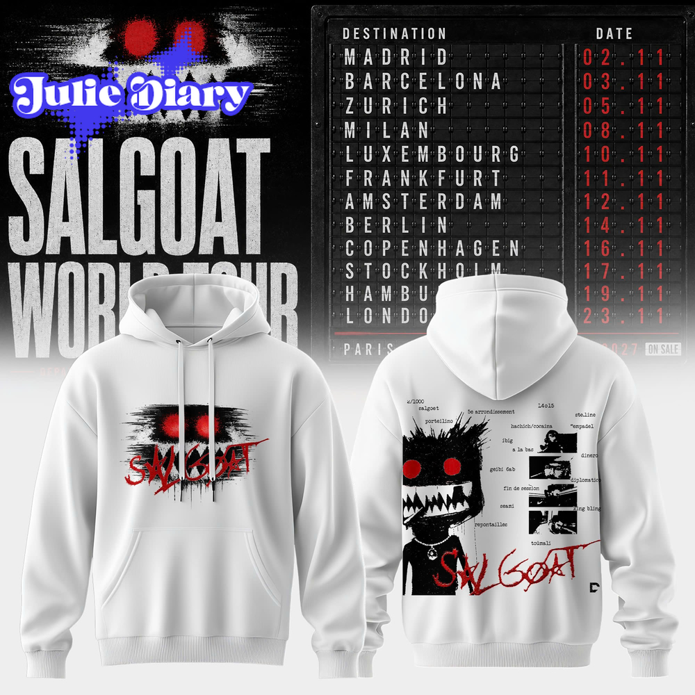 ELGRANDETOTO: Salgoat World Tour Hoodie ELGRANDETOTO: Salgoat World Tour Hoodie
