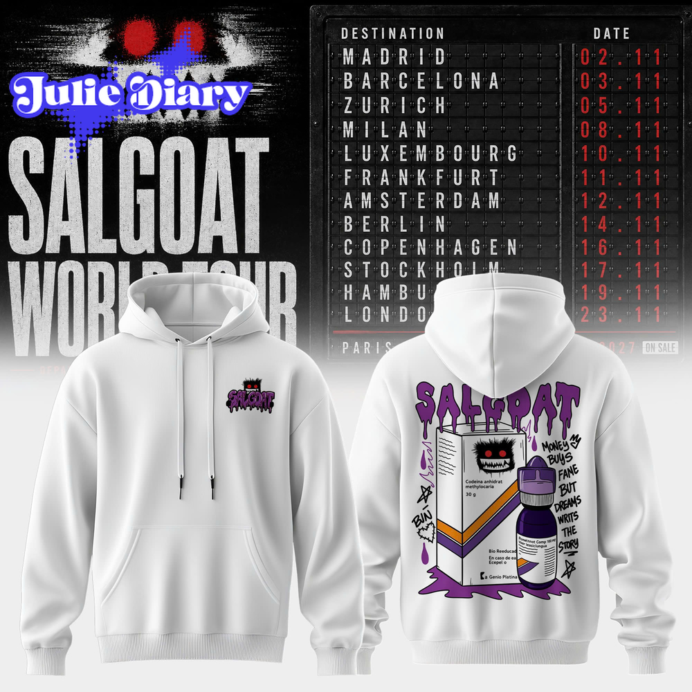 ELGRANDETOTO: Salgoat World Tour Hoodie ELGRANDETOTO: Salgoat World Tour Hoodie