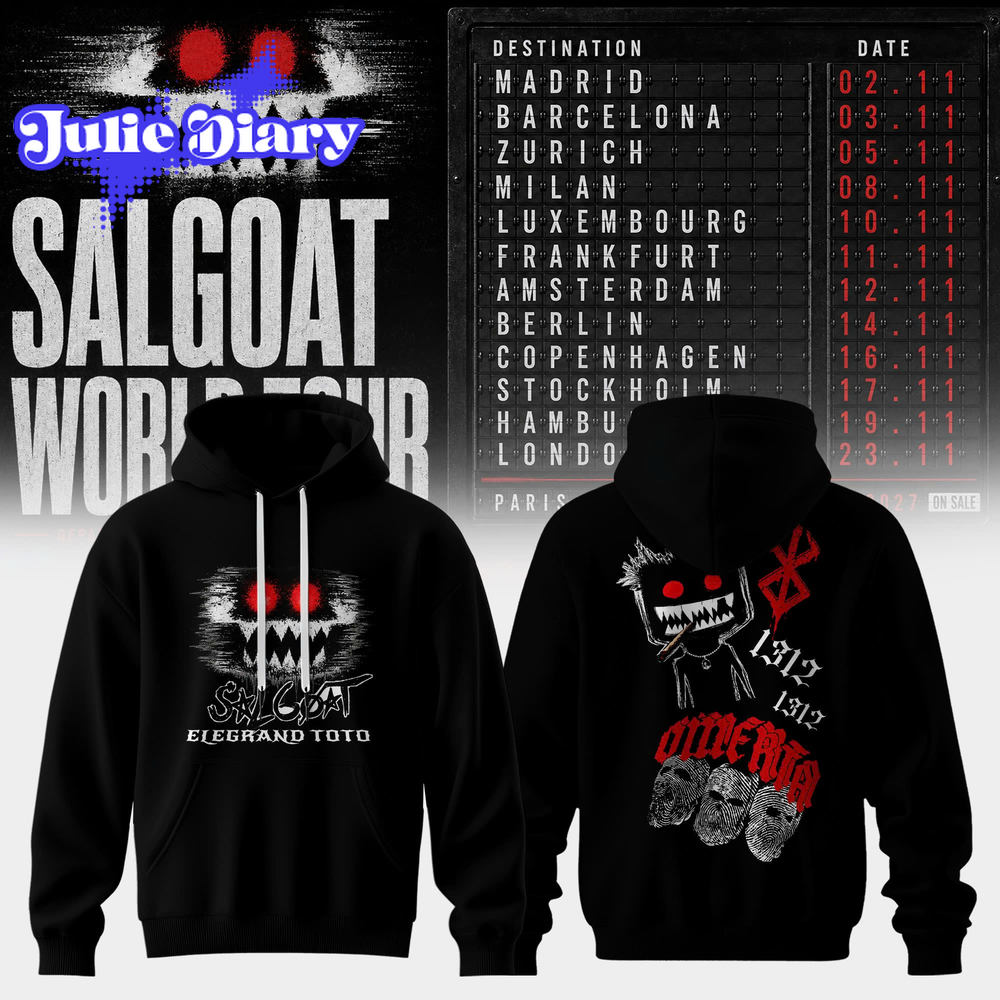 ELGRANDETOTO: Salgoat World Tour Hoodie ELGRANDETOTO: Salgoat World Tour Hoodie