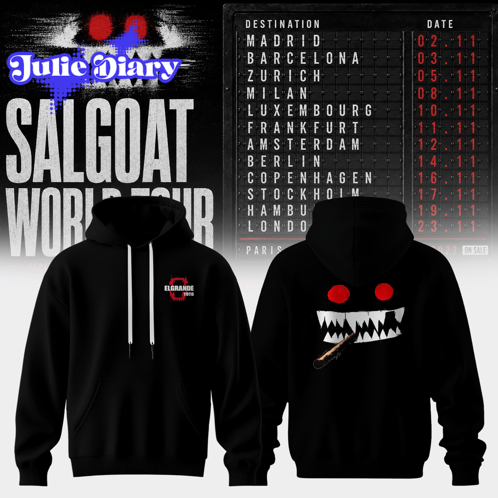 ELGRANDETOTO: Salgoat World Tour Hoodie ELGRANDETOTO: Salgoat World Tour Hoodie