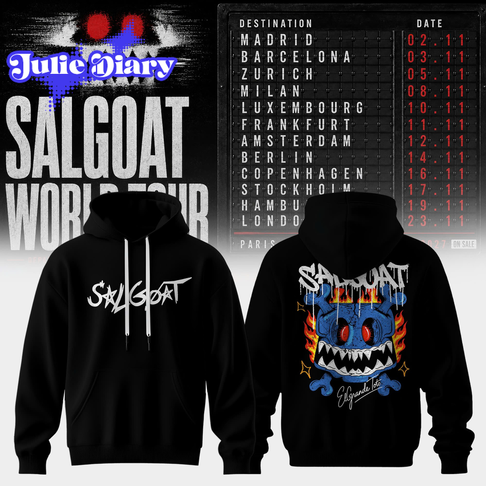 ELGRANDETOTO: Salgoat World Tour Hoodie ELGRANDETOTO: Salgoat World Tour Hoodie
