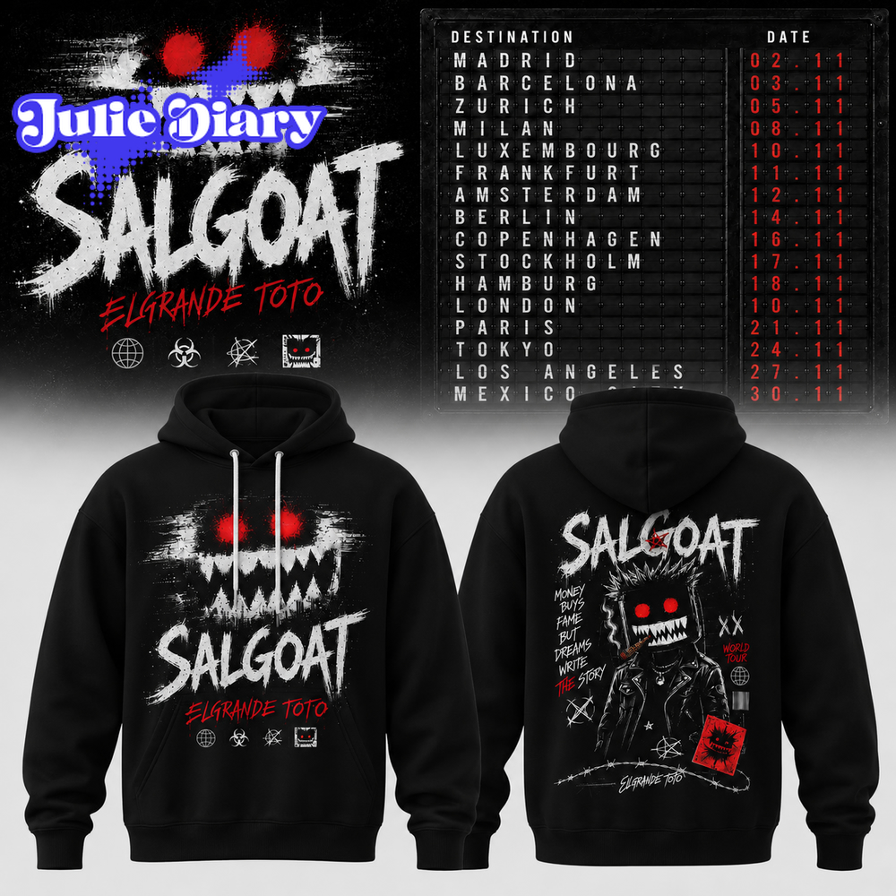 ELGRANDETOTO: Salgoat World Tour Hoodie ELGRANDETOTO: Salgoat World Tour Hoodie