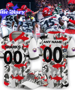Jacksonville Sharks Military Appreciation Night Customize Football Jersey