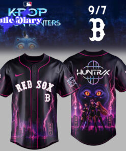 KPop Demon Hunters Night x Boston Red Sox MLB Baseball Jersey KPop Demon Hunters Night x Boston Red Sox MLB Baseball Jersey