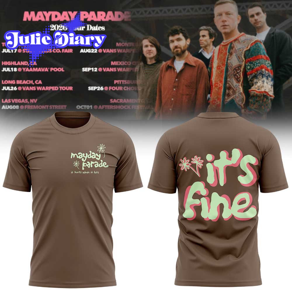Mayday Parade 2026 Tour Dates Hoodie & Tee Mayday Parade 2026 Tour Dates Hoodie & Tee