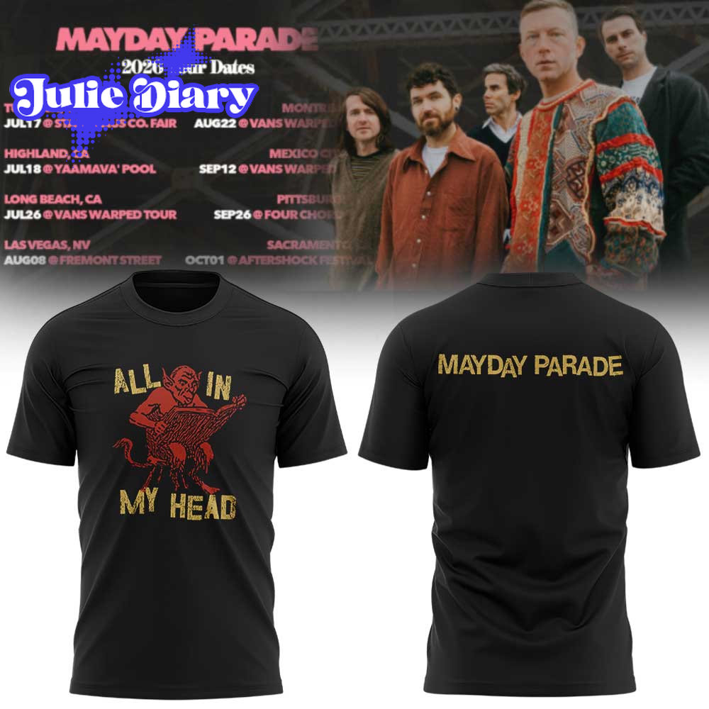 Mayday Parade 2026 Tour Dates Hoodie & Tee Mayday Parade 2026 Tour Dates Hoodie & Tee