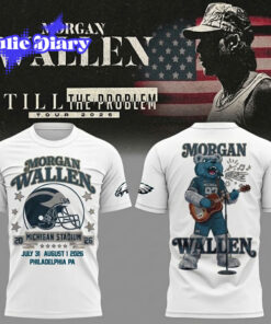 Morgan Wallen x Philadelphia Eagles Football Still The Problem Tour 2026 White Shirt