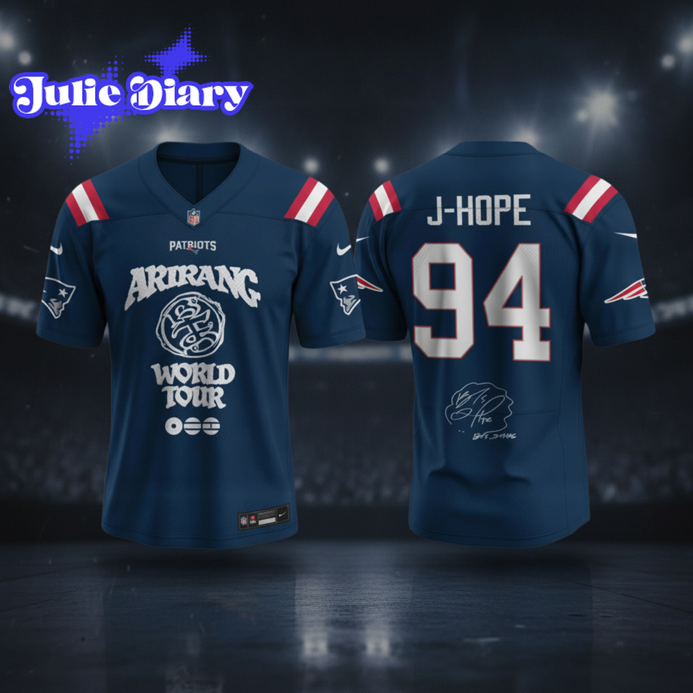 New England Patriots x BTS World Tour 2026 Football Jersey New England Patriots x BTS World Tour 2026 Football Jersey