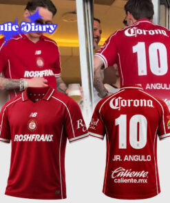 Peso Pluma Jr. Angulo #10 Deportivo Toluca FC Red Football Jersey