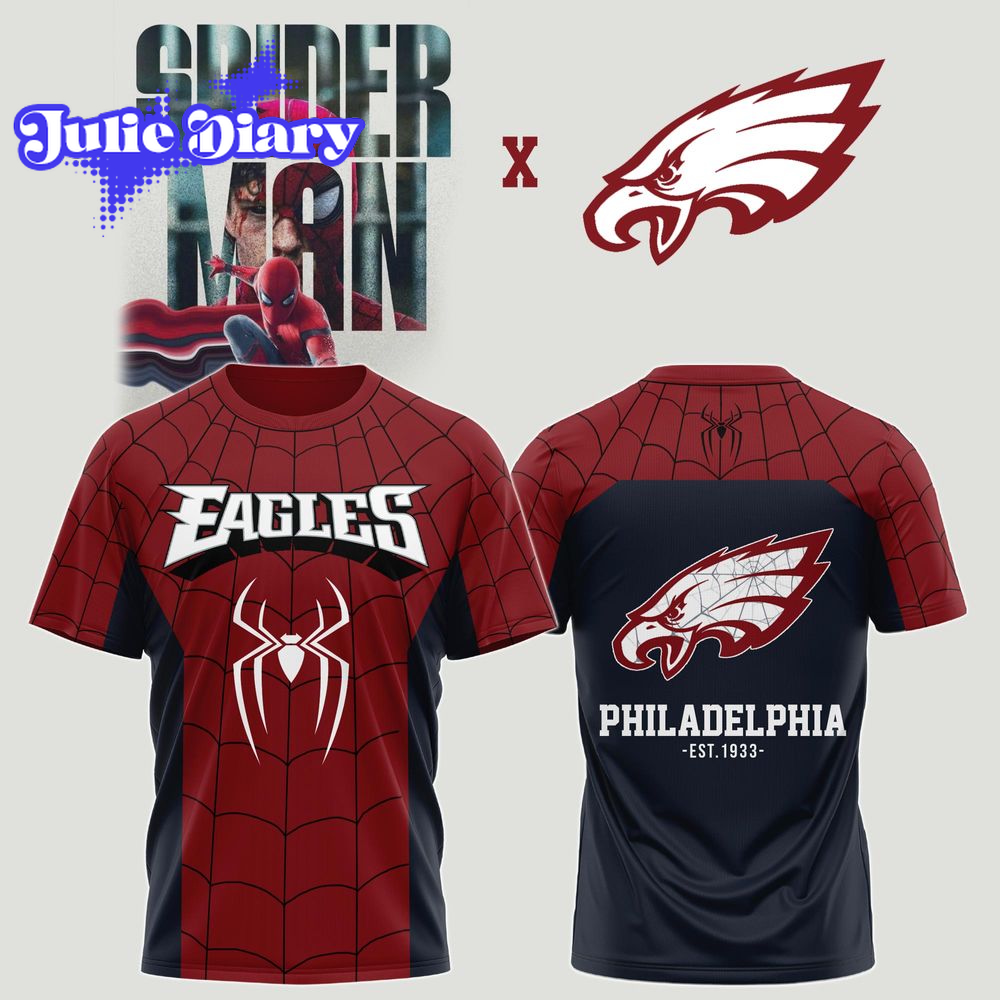 Philadelphia Eagles x Spider Man Brand New Day 2026 T-Shirt Philadelphia Eagles x Spider Man Brand New Day 2026 T-Shirt