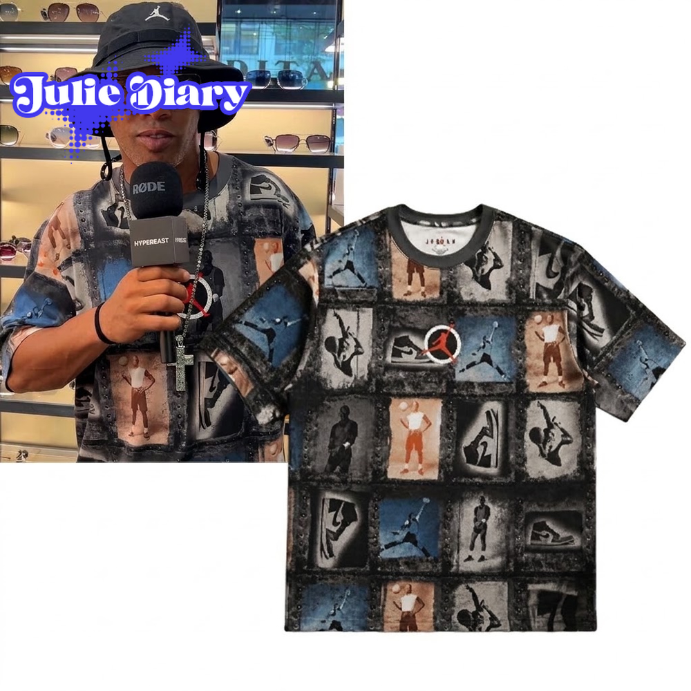 Ronaldinho Jordan Brand Photo Collage Shirt Ronaldinho Jordan Brand Photo Collage Shirt