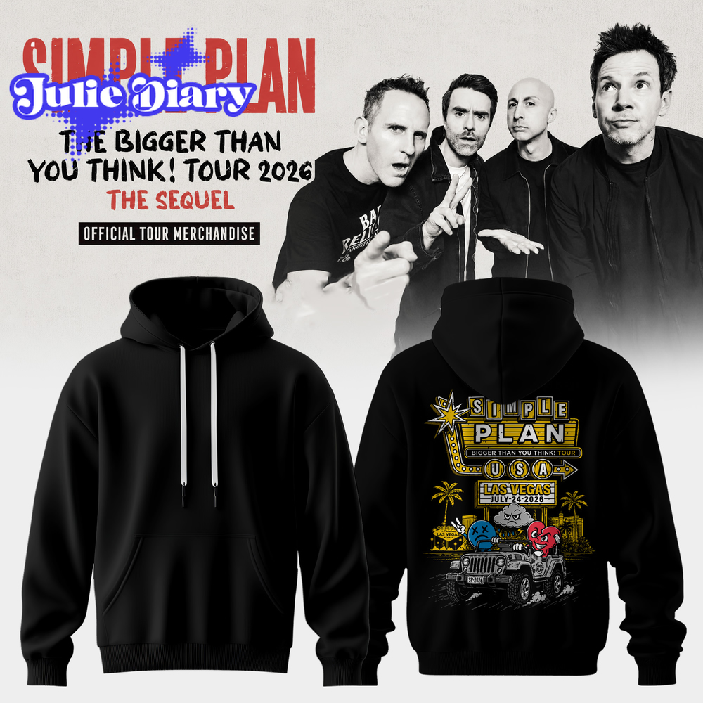 Simple Plan The Bigger Than You Think Tour 2026 Hoodie Simple Plan The Bigger Than You Think Tour 2026 Hoodie