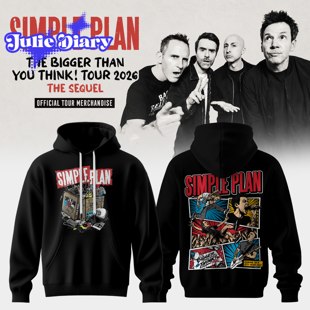 Simple Plan The Bigger Than You Think Tour 2026 Hoodie Simple Plan The Bigger Than You Think Tour 2026 Hoodie