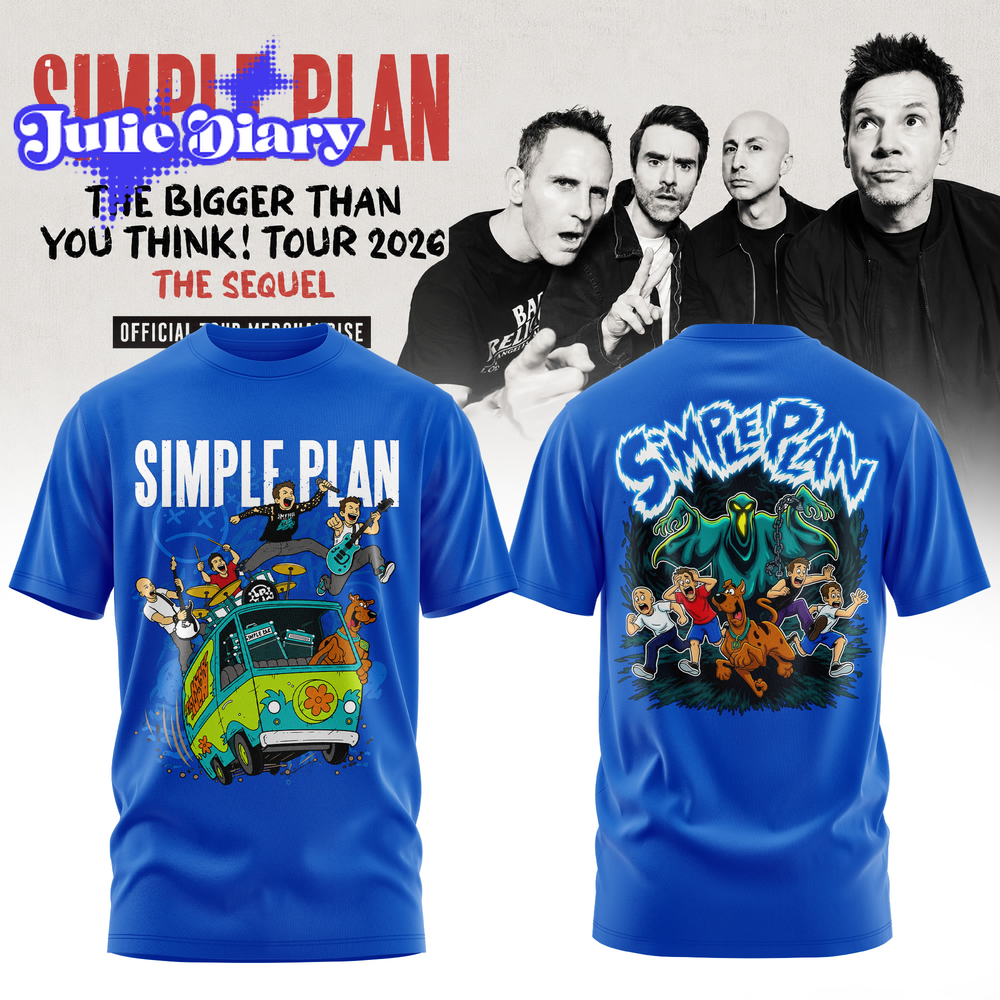 Simple Plan The Bigger Than You Think Tour 2026 T-Shirt Simple Plan The Bigger Than You Think Tour 2026 T-Shirt