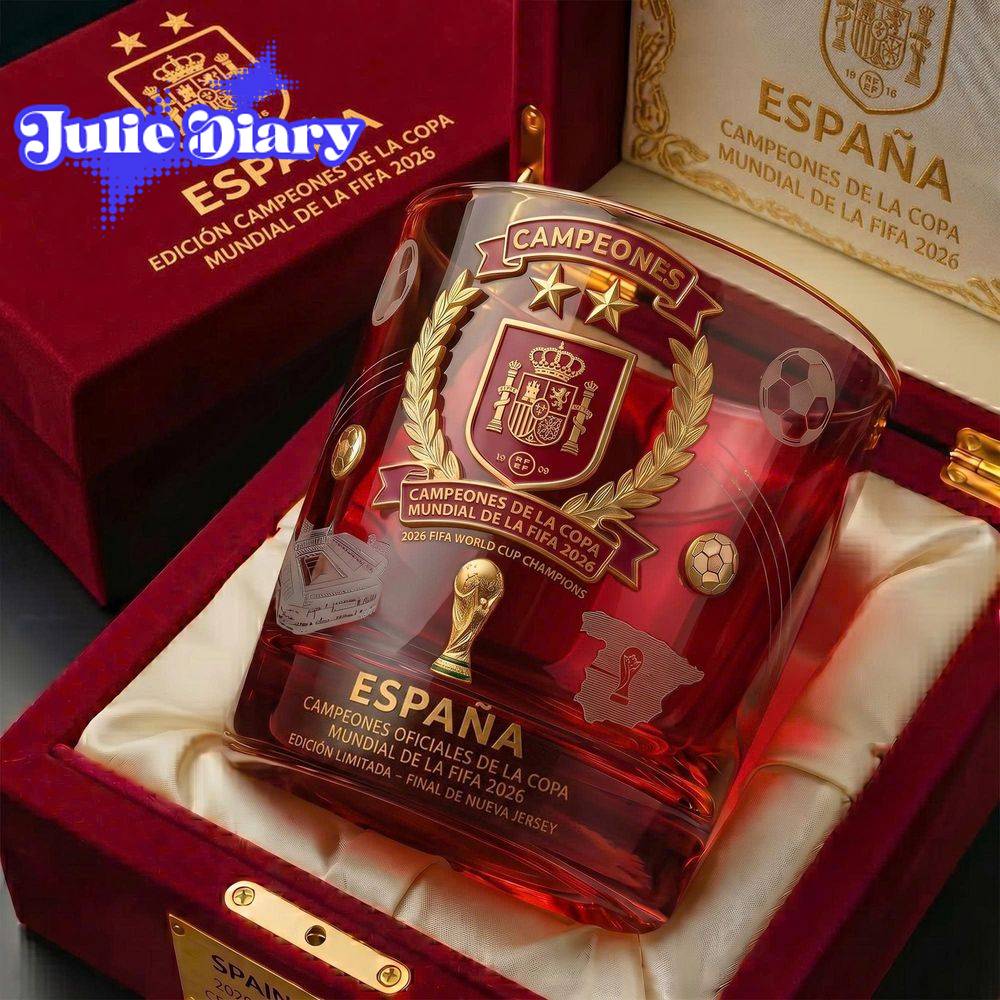 Spain 2026 World Cup Champions Whiskey Glass Spain 2026 World Cup Champions Whiskey Glass