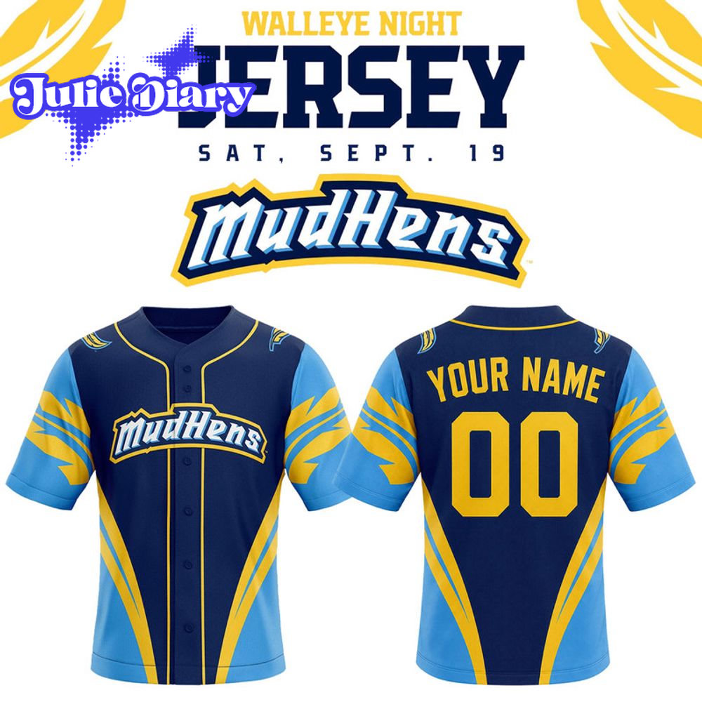 Toledo Mud Hens x Toledo Walleye Hockey Night 2026 Baseball Jersey Toledo Mud Hens x Toledo Walleye Hockey Night 2026 Baseball Jersey