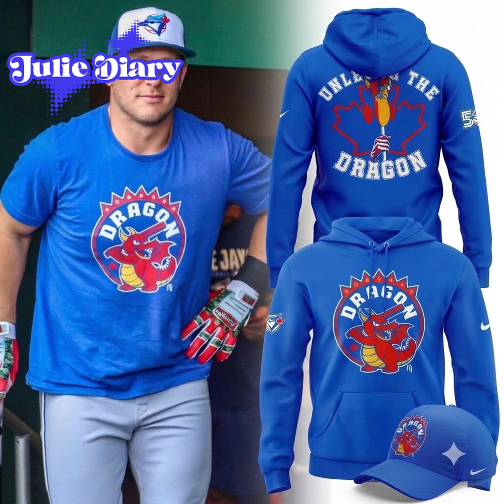 Toronto Blue Jays 2026 Unleash The Homerun Dragon Hoodie & Tee Toronto Blue Jays 2026 Unleash The Homerun Dragon Hoodie & Tee