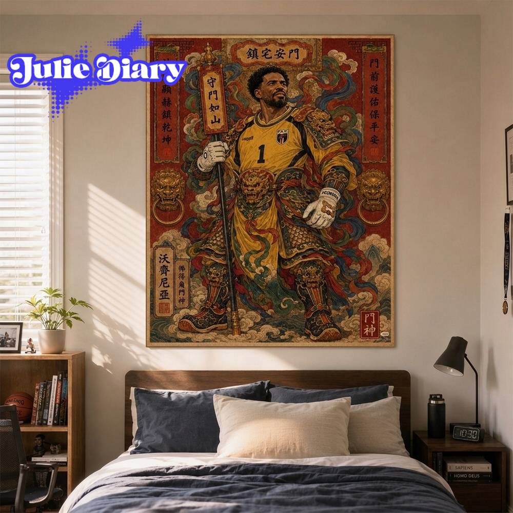 Vozinha Cape Verde Goalkeeper Chinese Door God Art Canvas Poster Vozinha Cape Verde Goalkeeper Chinese Door God Art Canvas Poster