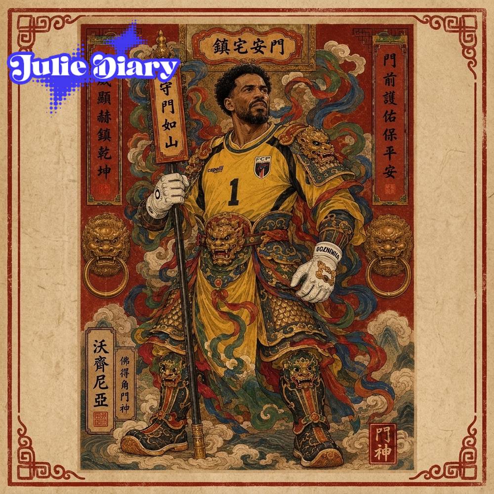 Vozinha Cape Verde Goalkeeper Chinese Door God Art Canvas Poster Vozinha Cape Verde Goalkeeper Chinese Door God Art Canvas Poster