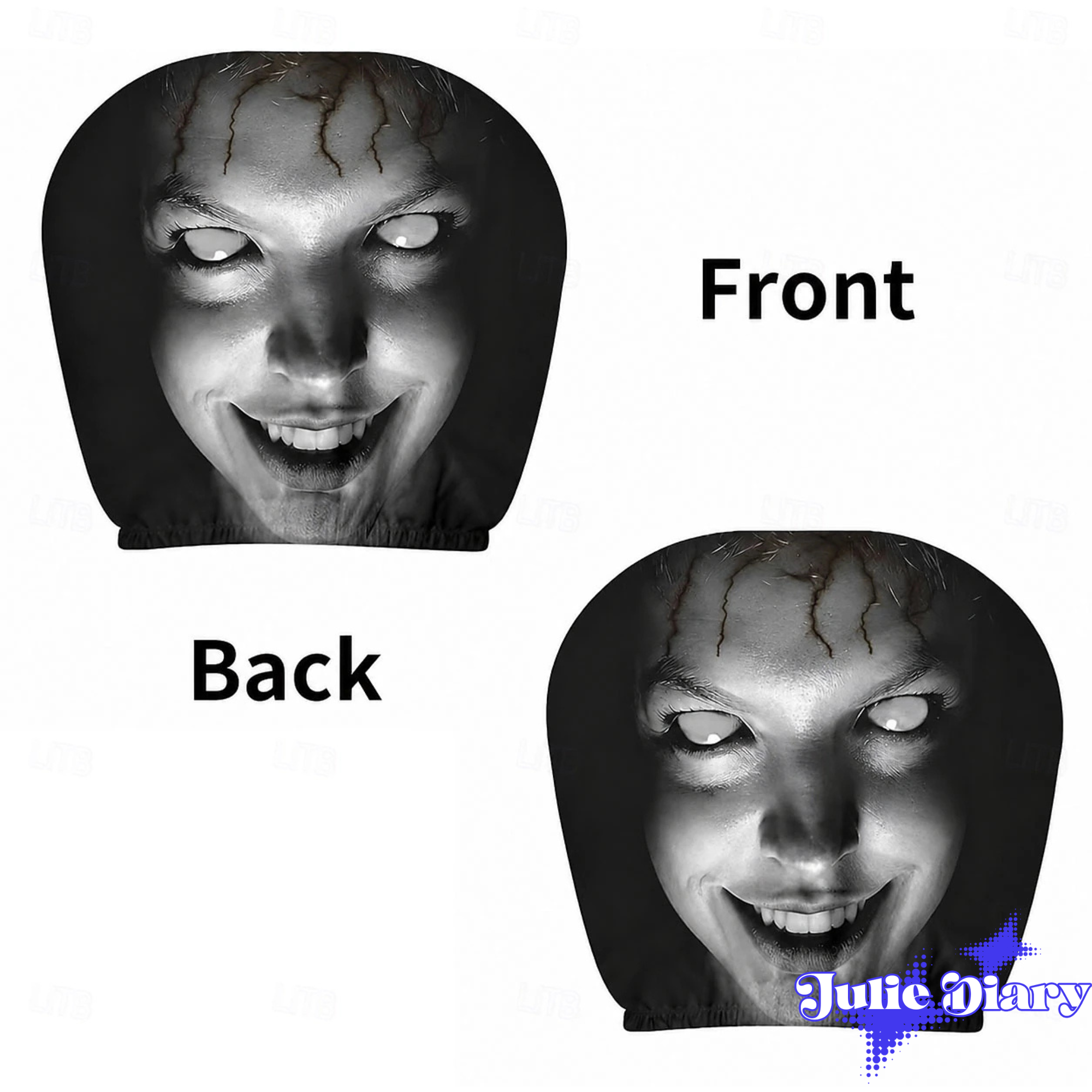 Scary Face Head Haunt Car Headrest Cover 2026 Scary Face Head Haunt Car Headrest Cover 2026