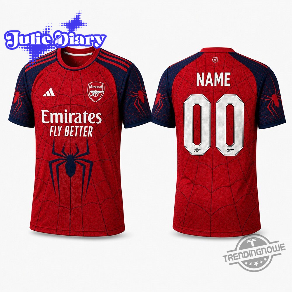 Arsenal FC Spider Man Brand New Day Home Soccer Jersey Arsenal FC Spider Man Brand New Day Home Soccer Jersey