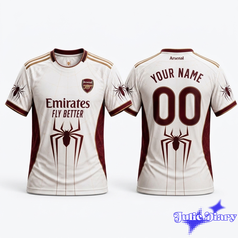 Arsenal x Spider-Man Brand New Day 2026 Soccer Jersey Arsenal x Spider-Man Brand New Day 2026 Soccer Jersey