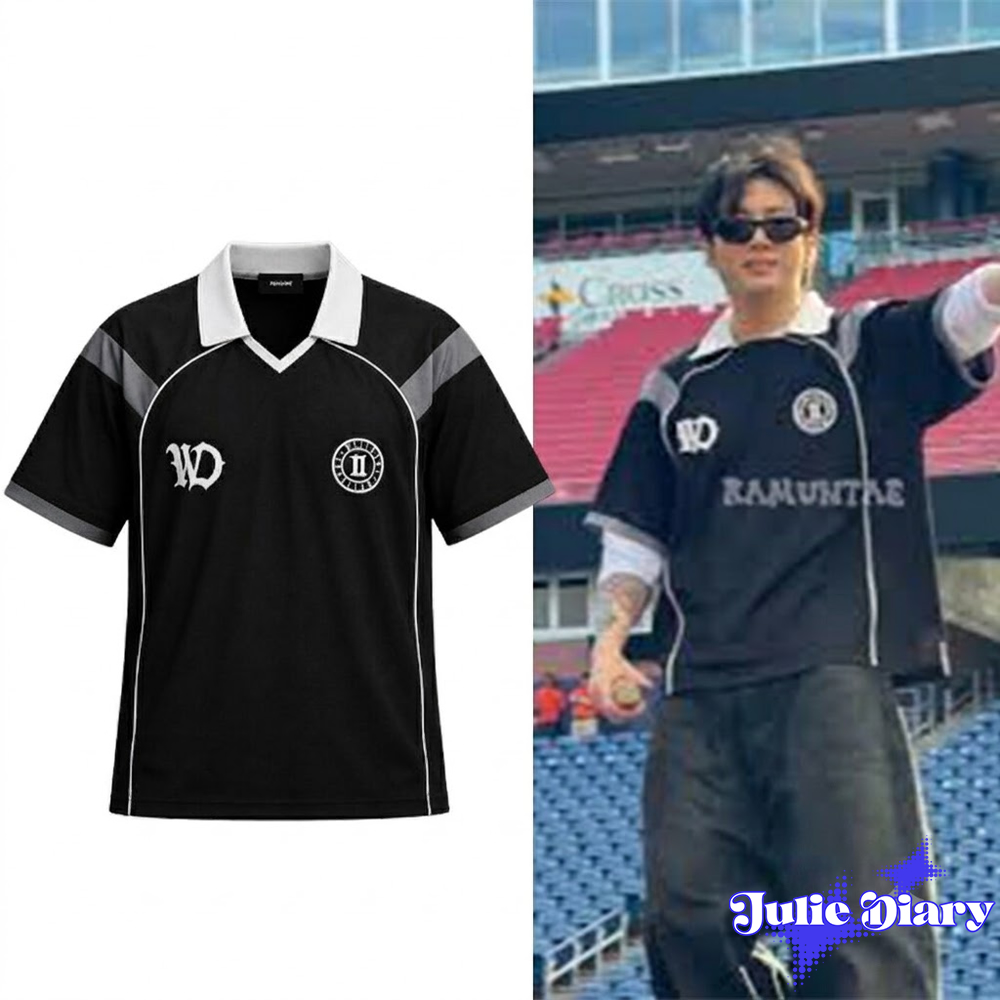 BTS Jungkook We11done Foxborough Football Jersey BTS Jungkook We11done Foxborough Football Jersey