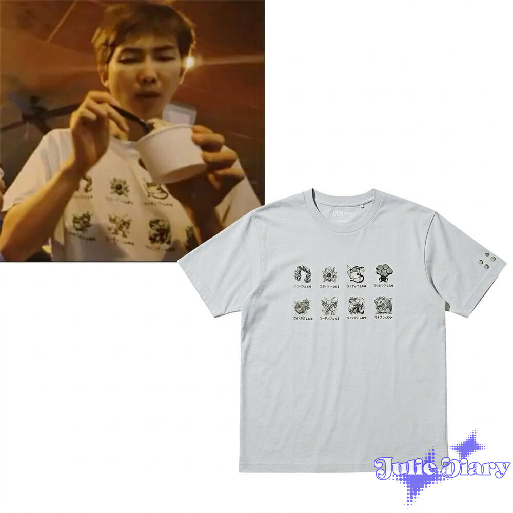 BTS RM Pokemon Shirt BTS RM Pokemon Shirt