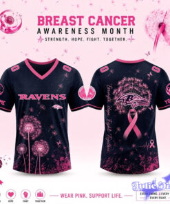 Baltimore Ravens 2026 Breast Cancer Awareness Dandelion of Hope Baseball Jersey